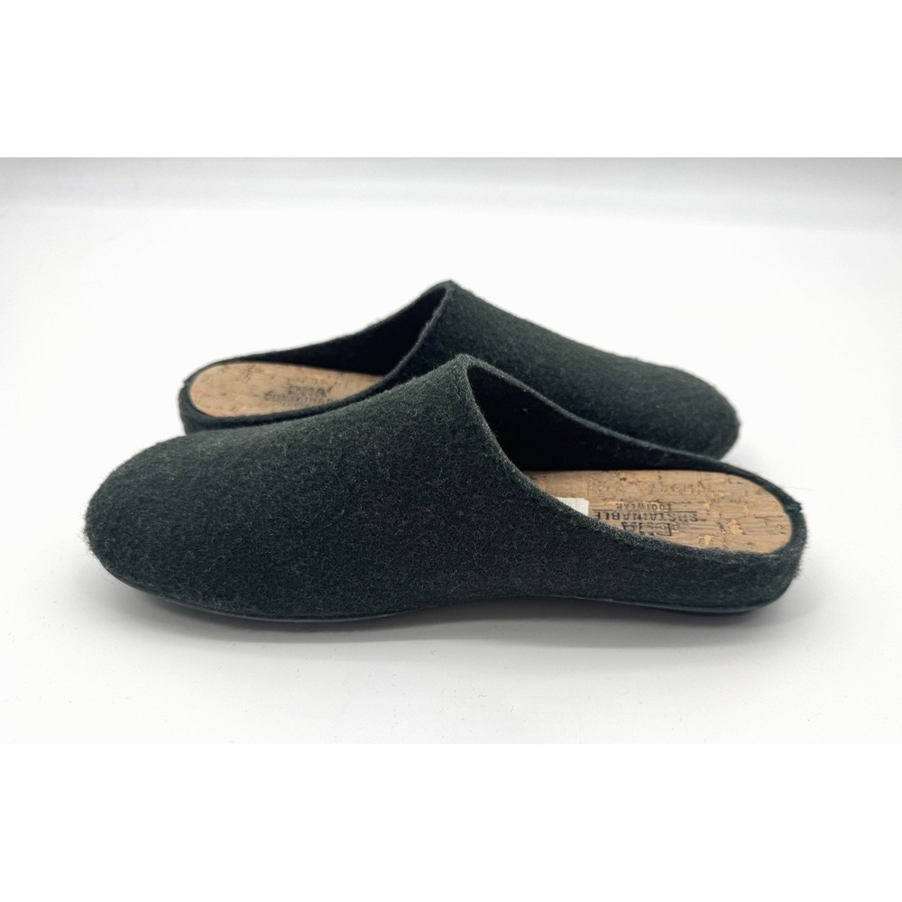 BNA Sustainable Green Felted Wool Slippers 40 9 Cork Sole Eco Handmade in Spain